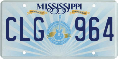 MS license plate CLG964