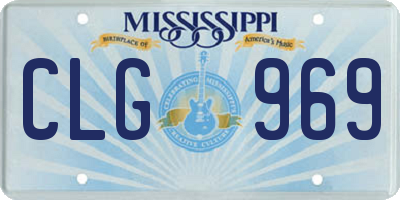 MS license plate CLG969