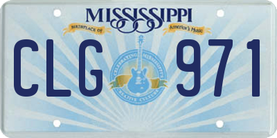 MS license plate CLG971