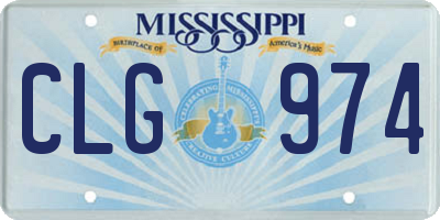 MS license plate CLG974