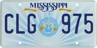 MS license plate CLG975