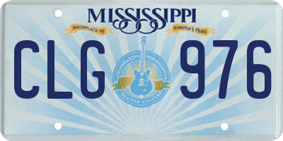 MS license plate CLG976