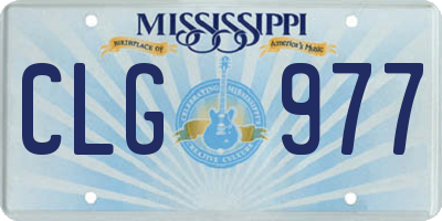 MS license plate CLG977