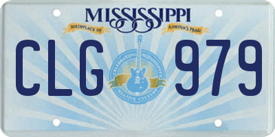 MS license plate CLG979