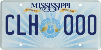 MS license plate CLH000