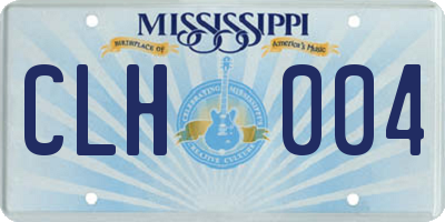 MS license plate CLH004