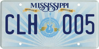 MS license plate CLH005