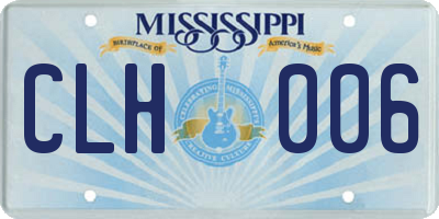 MS license plate CLH006