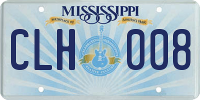 MS license plate CLH008