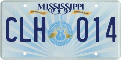 MS license plate CLH014