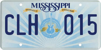MS license plate CLH015
