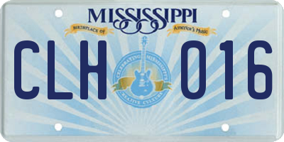 MS license plate CLH016