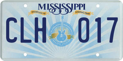 MS license plate CLH017