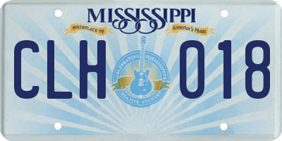 MS license plate CLH018