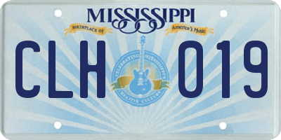 MS license plate CLH019