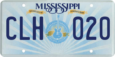 MS license plate CLH020