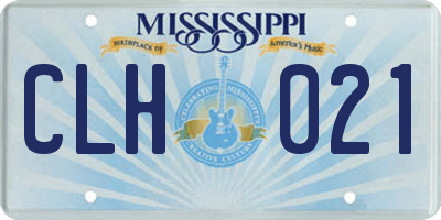 MS license plate CLH021