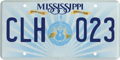 MS license plate CLH023