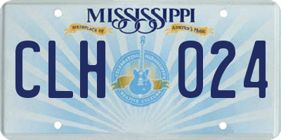 MS license plate CLH024
