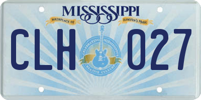 MS license plate CLH027