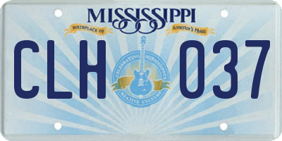 MS license plate CLH037