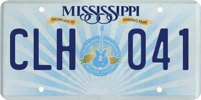 MS license plate CLH041