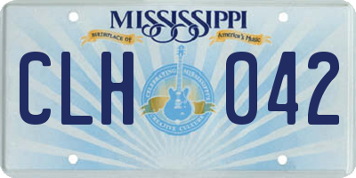 MS license plate CLH042