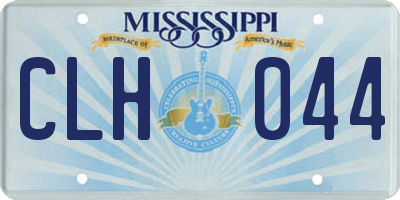 MS license plate CLH044