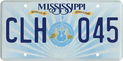 MS license plate CLH045