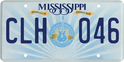 MS license plate CLH046