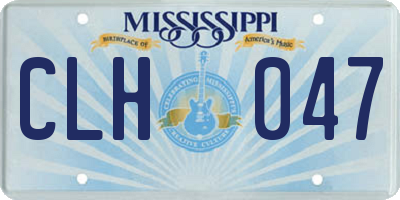 MS license plate CLH047