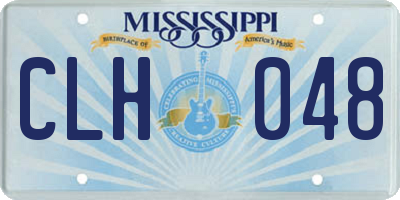 MS license plate CLH048