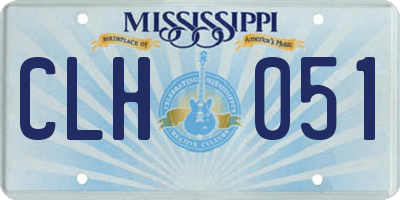 MS license plate CLH051