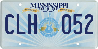 MS license plate CLH052