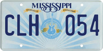 MS license plate CLH054