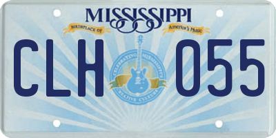 MS license plate CLH055