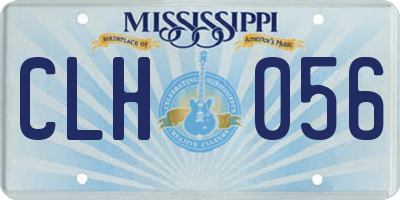 MS license plate CLH056