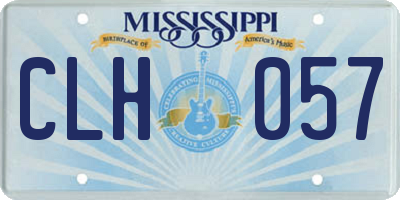 MS license plate CLH057