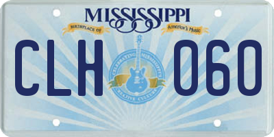 MS license plate CLH060