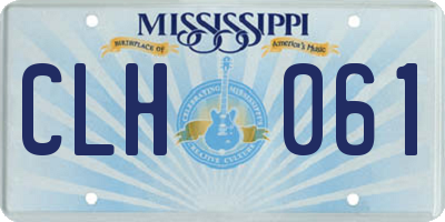 MS license plate CLH061