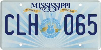 MS license plate CLH065