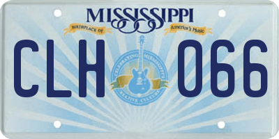 MS license plate CLH066