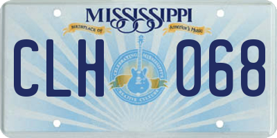 MS license plate CLH068
