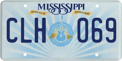 MS license plate CLH069