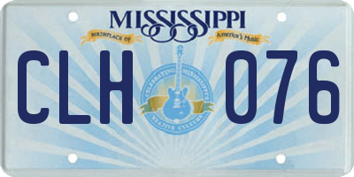 MS license plate CLH076