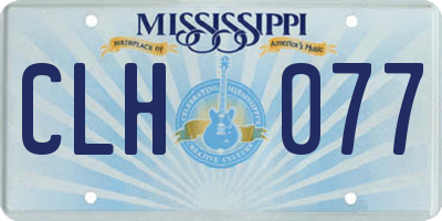 MS license plate CLH077