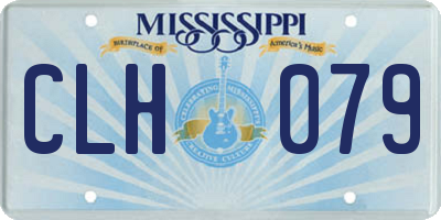 MS license plate CLH079