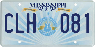 MS license plate CLH081