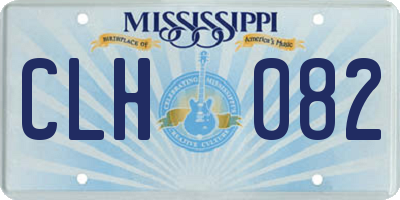 MS license plate CLH082