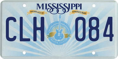 MS license plate CLH084